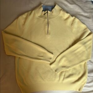 Men's Yellow Half-Zip Sweater